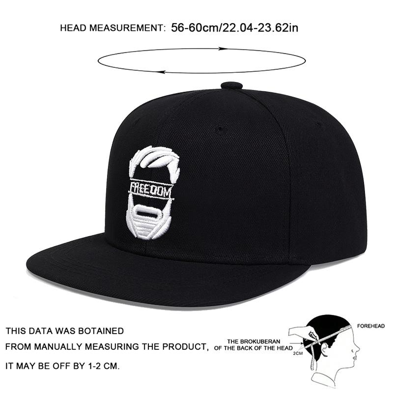Unisex Uncle Beard Embroidery Hip-hop Hats Spring Autumn Adjustable Casual Snapback Baseball Caps Outdoor Sunscreen Hat