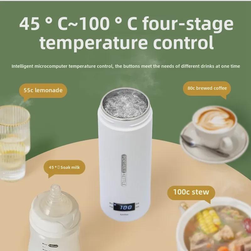 Mini Portable Electric Kettle with Thermostat - 110V US Standard, Ideal for Travel and Office