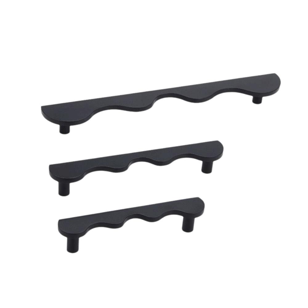Wave Shape Drawer Pulls Modern Design Furniture Handles Brass Cabinet Handles Kitchen Wardrobe