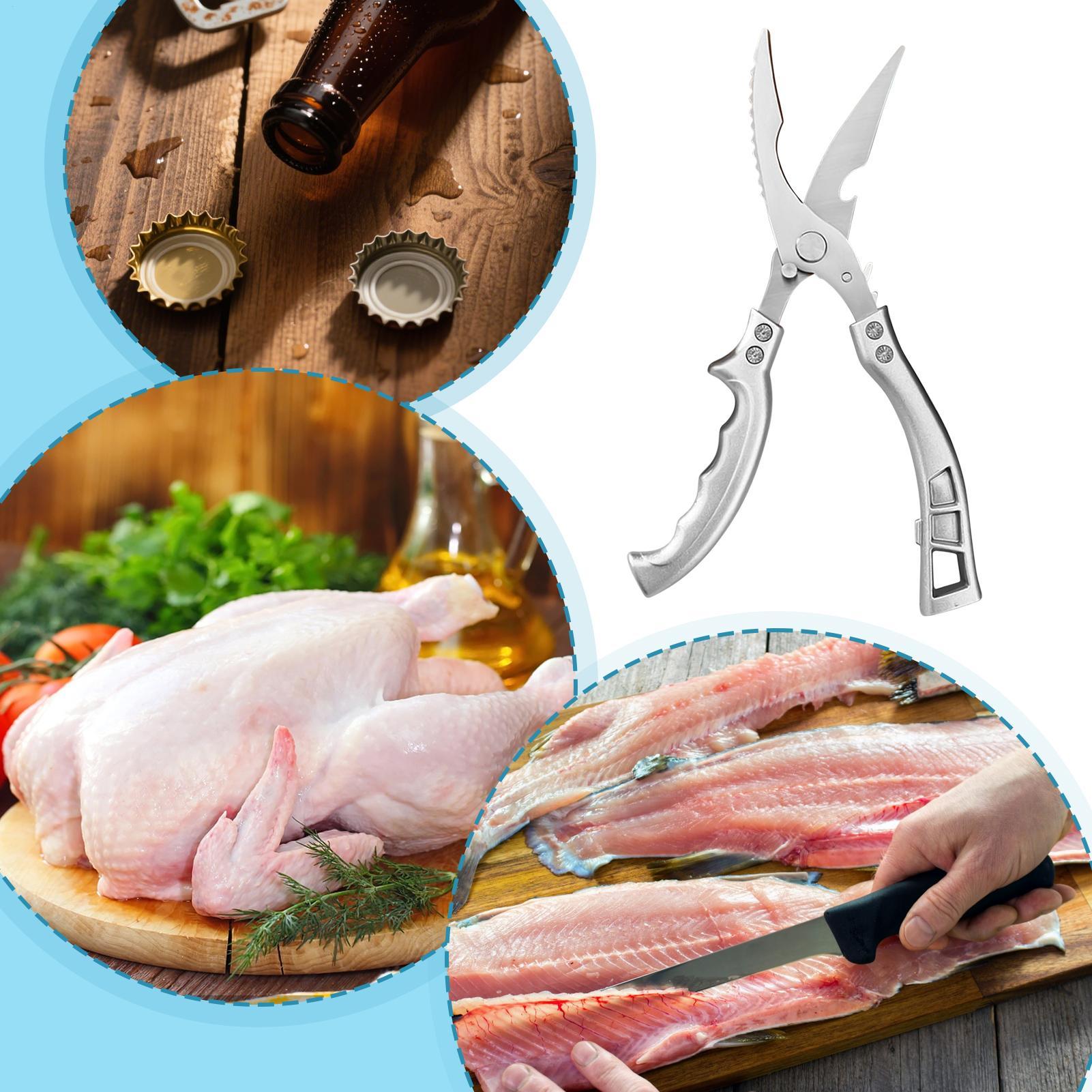 Multipurpose Strong Scissors High Stainless Steel Chicken Scissors Ultra Sharp Scissors Fish Chicken Bone Scissors Kitchen Tools CN