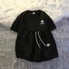2025 Summer Korean Harajuku Short-sleeve T Shirt and Shorts Y2k Running Two-piece Set Young Girl Academic Style Casual Loose Sports Suits for Women