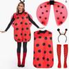 Halloween Ready Red & Black Adult Ladybug Costume Set with Wings