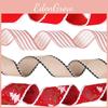 4m Elegant Checked Christmas Ribbon With Wire Edge For Festive Crafting Projects