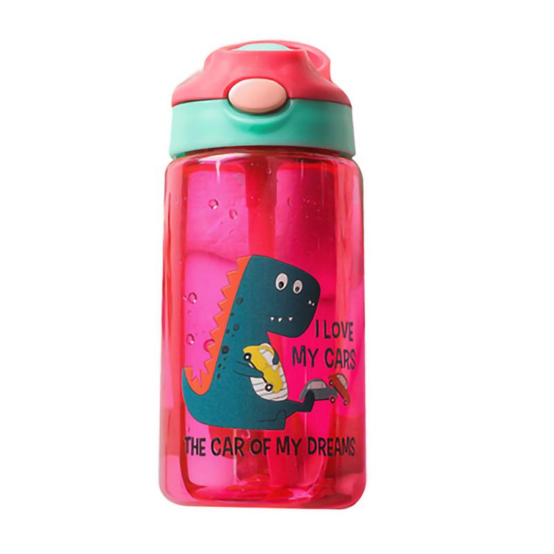 480ml Cartoon Cute Dinosaur Baby Feeding Cup Thicken Kids Learn  Drinking Water Straw Bottle Duckbill Cup Training Bottle