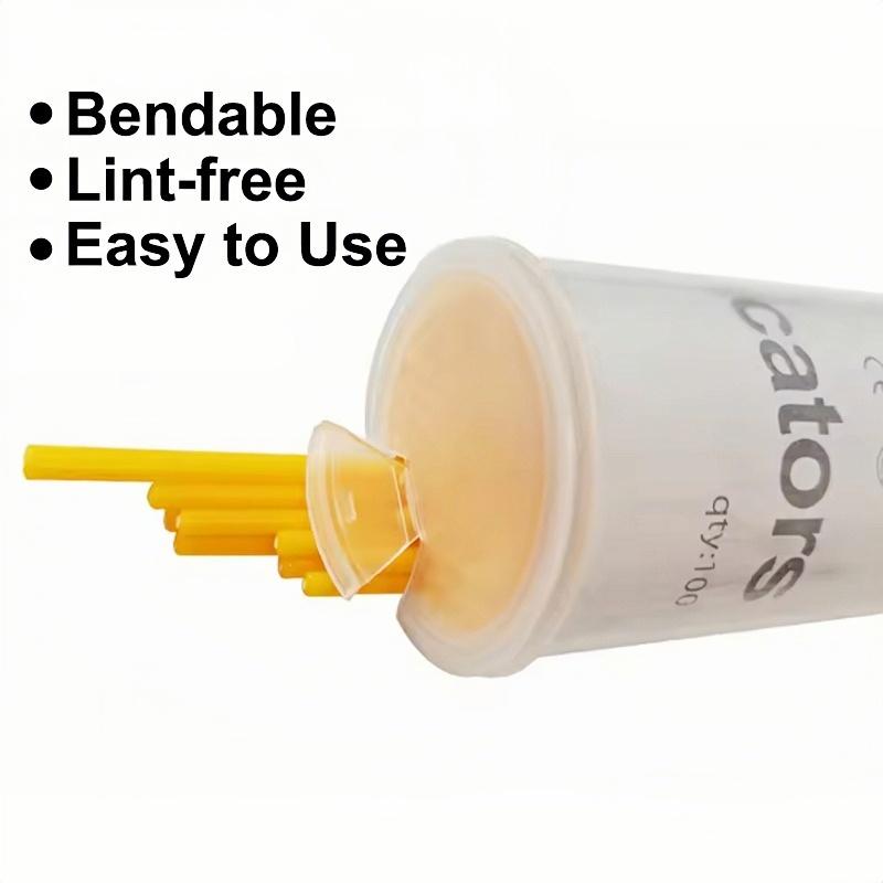 100Pcs Dental Disposable Micro-Swabs Tooth Cleaning Tools Adhesive Mini-Brushes Oral Cosmetic Eyelash Cotton Swabs
