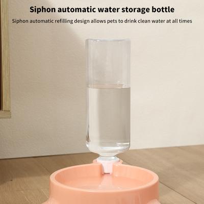 Botella de Agua para Mascotas Alimentación Automática de Agua Para un Solo Cuenco de Agua Potable Cachorro Gato Bebedero Dispensador Suministros para Mascotas