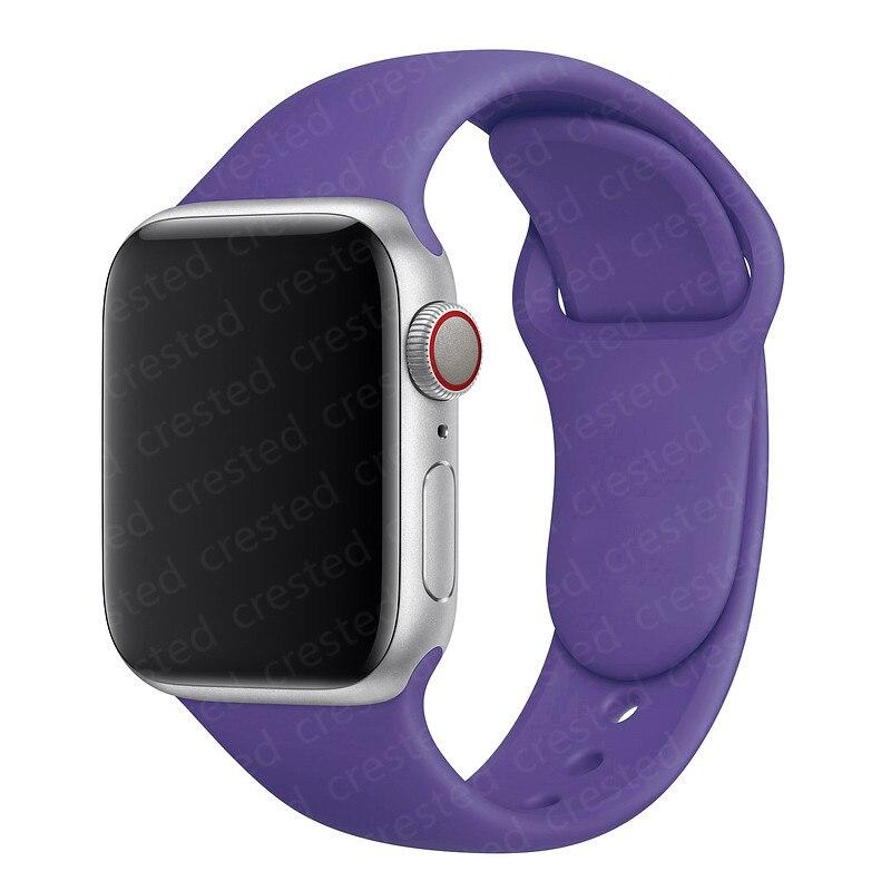 Silicone Strap For Watch Band 44mm 40mm 38mm 42mm Rubber Belt Wristband Bracelet iWatch1 2 3 4 5 Se 6 Band