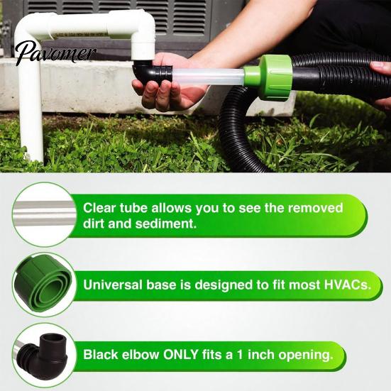 Kit de Manutenção de Ar Condicionado Úmido HVAC para PVC, Ferramenta Universal para Tubos de Plástico, Adaptador Limpador de Dreno de Ar Condicionado, Acessório para Afinação de Unidade de Refrigeração DIY
