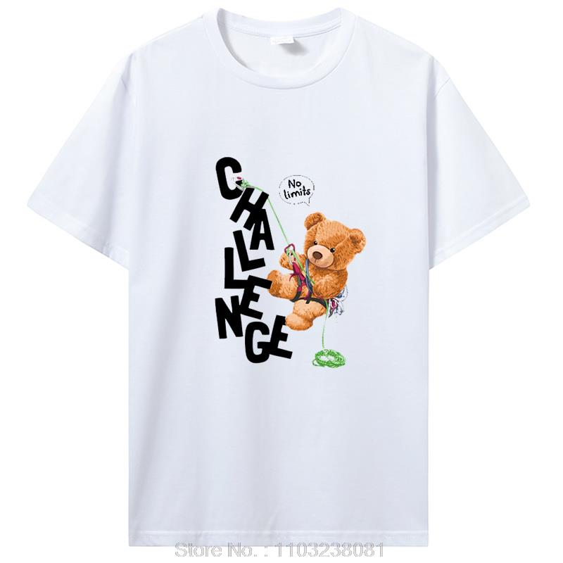 Knight Box Teddy Bear Pattern T Shirt Women Summer Cotton Casual Tshirt Unisex Tops Tees Cartoon Unisex TShirt Streetwear