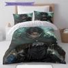 Pościel z motywem Attack on Titan, Zestaw kołdry Poszewka na kołdrę Poszewka na poduszkę Domowy prezent urodzinowy (1 * poszwa na kołdrę + 2 * poszewki na poduszki, bez rdzenia)