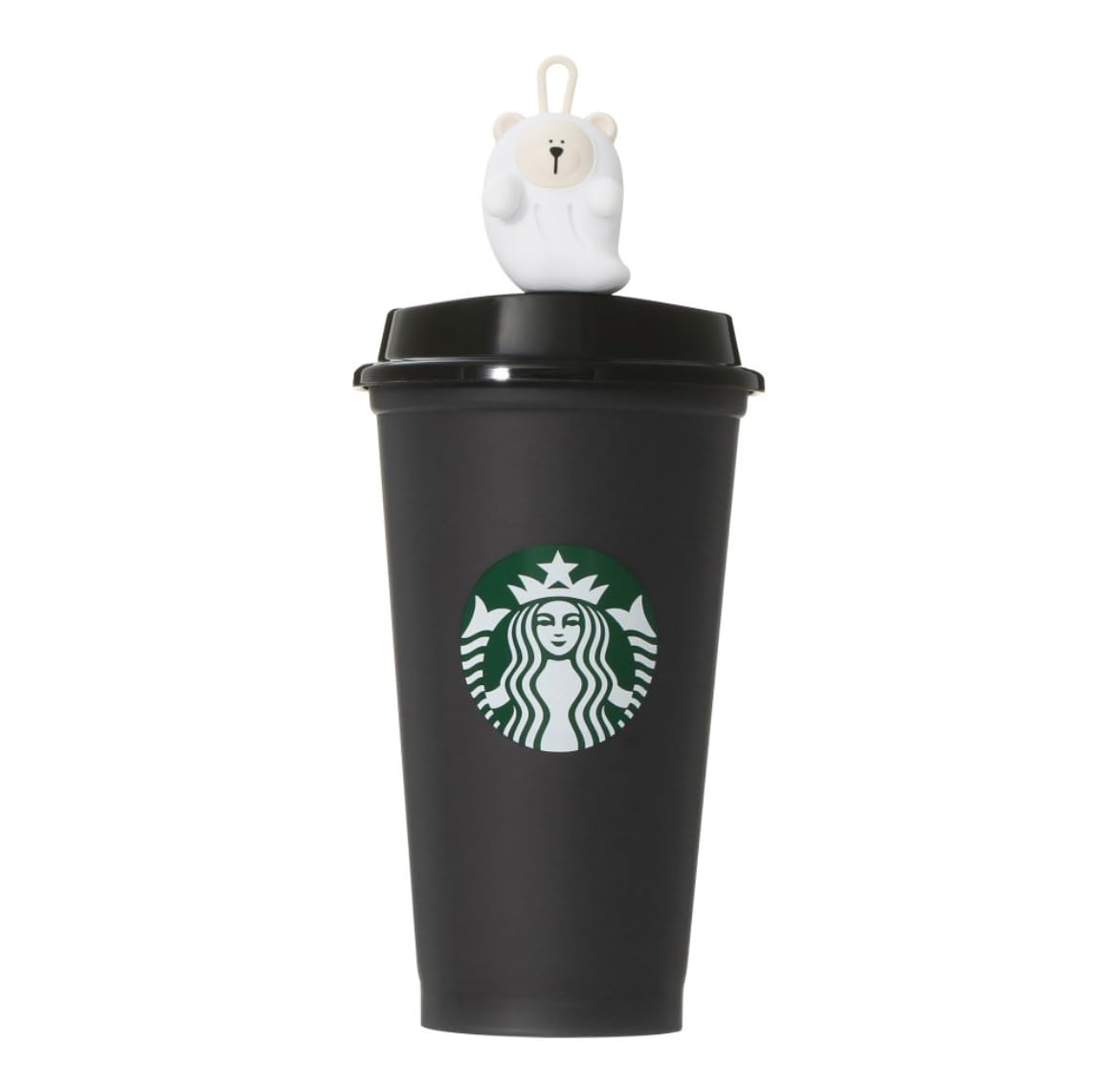 

STARBUCKS Halloween 2025 Color-Changing Reusable Cup 473ml + Bearista Ghost Drink Hole Cap Set