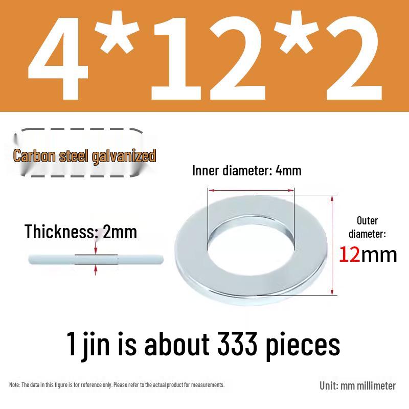 Oversized Thickened Galvanized Iron Flat Washer M2M3456810-M6