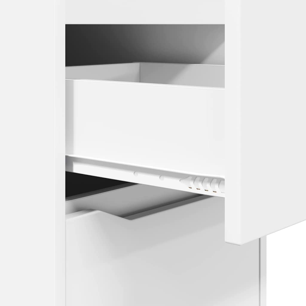 Storage Cabinet White 40 x 48 x 105 cm Engineered Wood