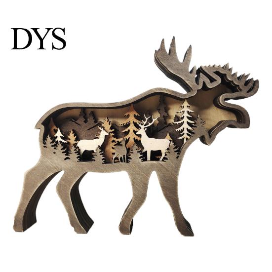 Brown Bear Decor Universal Eco-friendly Compact Table Forest Elk Ornament Crafts for Xmas Figurine