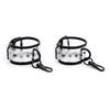 Transparent Leather Bondage Set: Handcuffs, Foot Cuffs, Neck Cuffs, and Dog Leash Collar