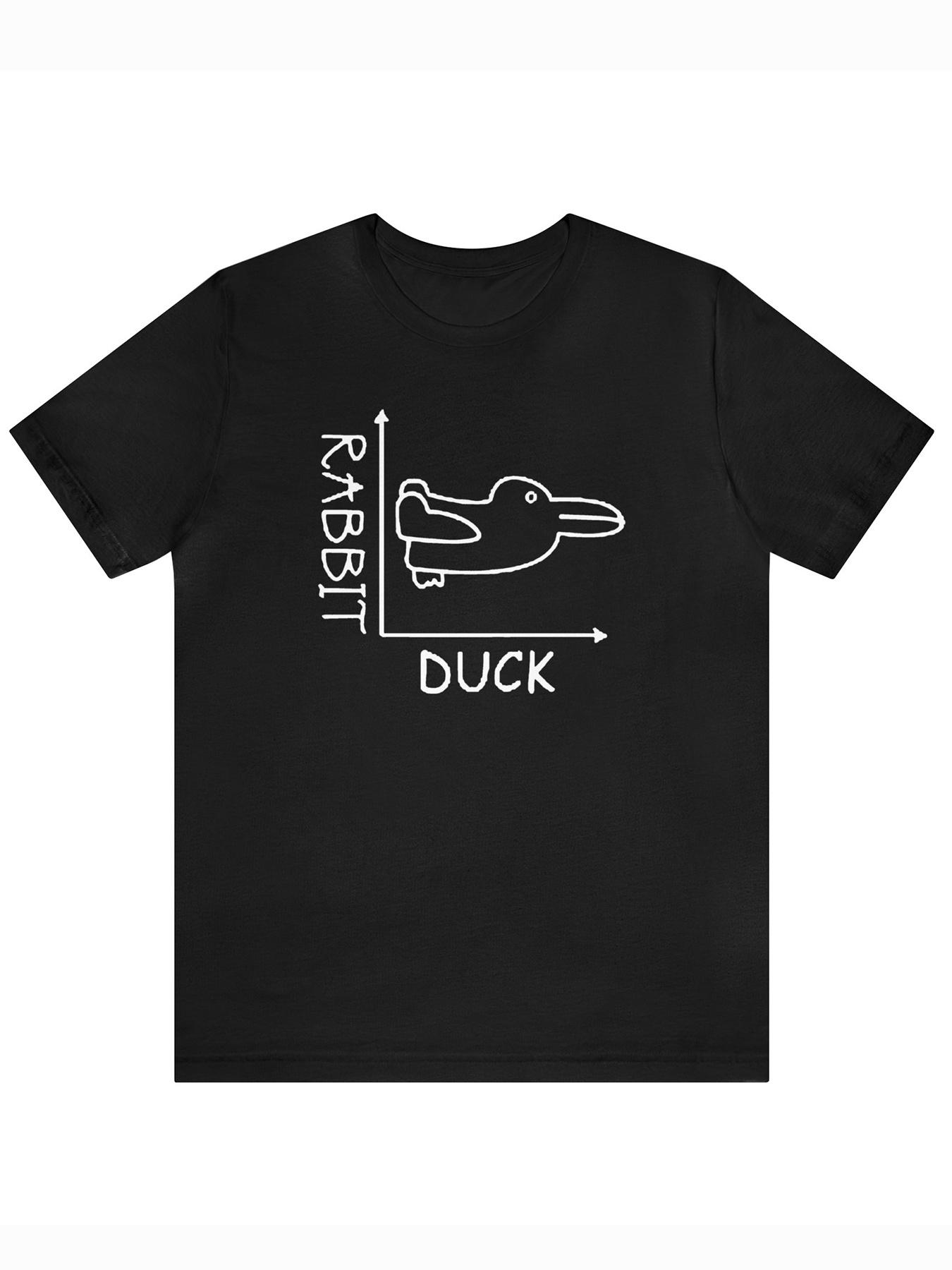 

Creative Duck Print Unisex T-shirt, Unisex S Casual Comfy Tee For Summer M