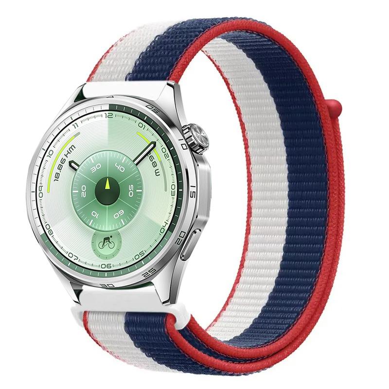 22mm 20mm Nylonarmband für Huawei Watch 5 4 GT6 GT6 Pro GT5-4-3 46mm Armband im Flaggen-Stil Amazfit Bip 6 Active 2 Balance 2 Correa