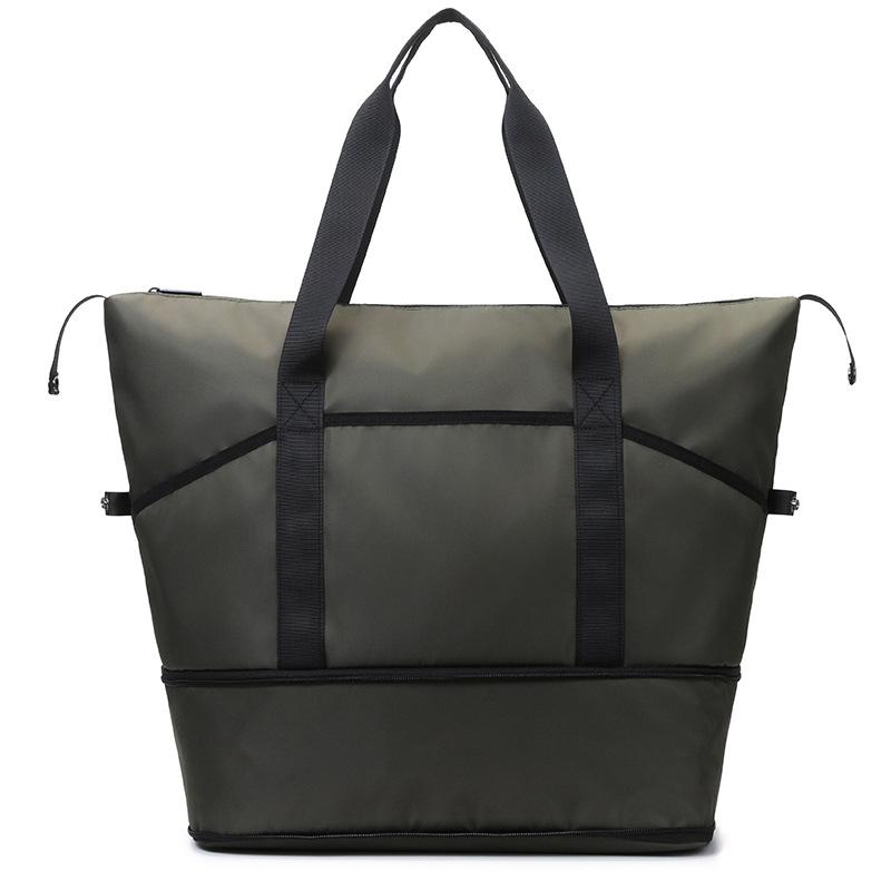 

Multi-pocket design expandable large-capacity out portable travel bag dry and wet separation fitness bag can be set with tie rod