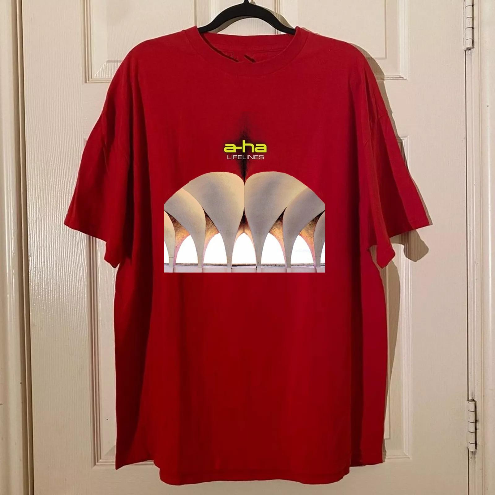 A-HA band Lifelines Red Cotton T Shirt Full Size S-5XL S разноцветный