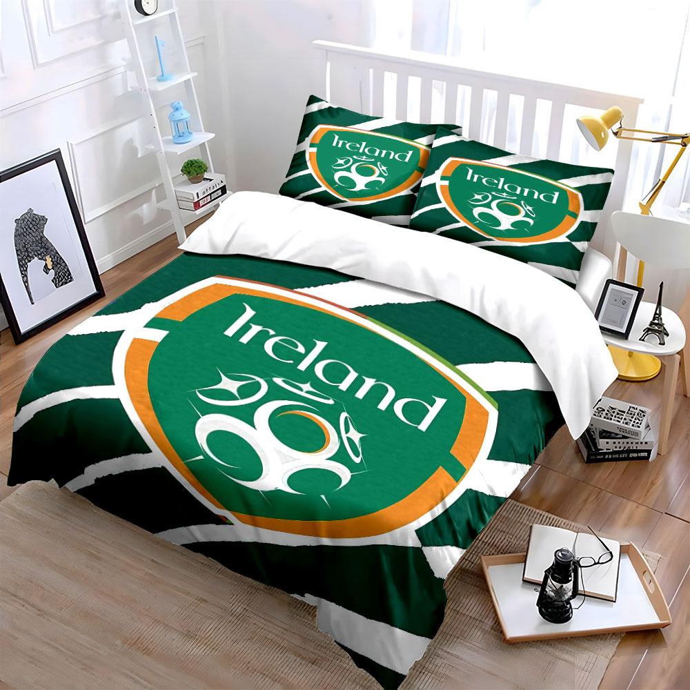 "Ireland Logo Green Bedding Set" Bedding Duvet Cover Set Duvet Cover Pillowcases (1 * Duvet Cover 2 * Pillowcases, without duvet insert)