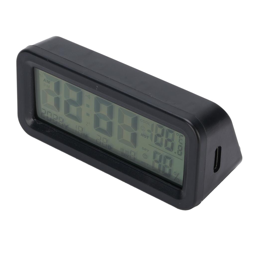 Solar Car Dashboard Clock Automatic Night Display Backlight Automotive Digital Clock Temperature
