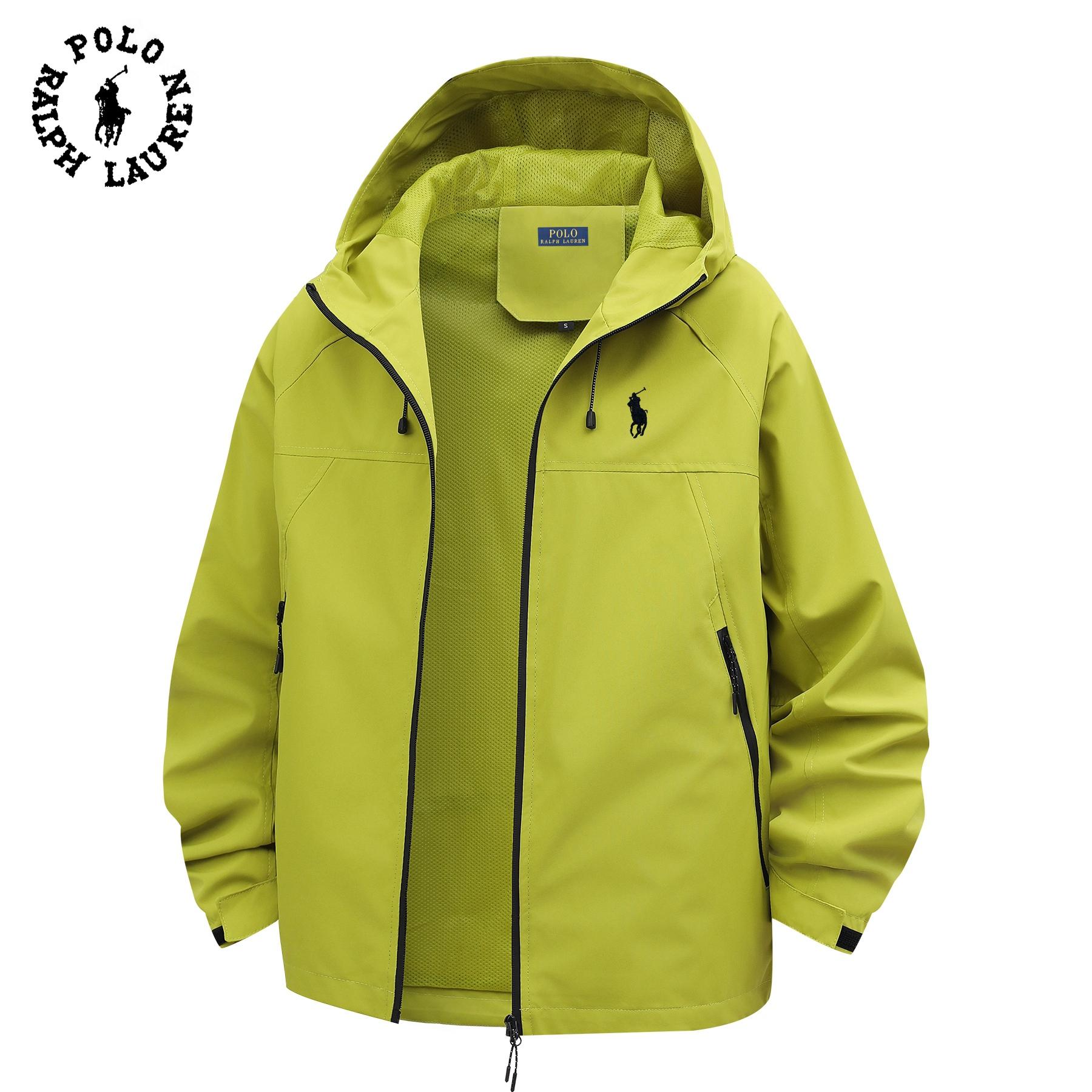 

Polo Ralph Lauren Мужская и женская 2025 Осень и Зима Вышитая дорожная куртка, Тонкая альпинистская куртка 4XL