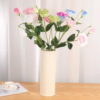 6Pcs Silk Fake Flower Artificial Flowers with Long Stem Faux Flowers Arrangement Branch Tatal 18 Heads for DIY Wedding Party Bouquet Table Home Decor