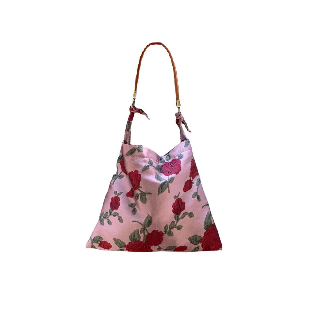 Dámská retro brokátová žakárová taška do podpaží Dámská saténová taška přes rameno