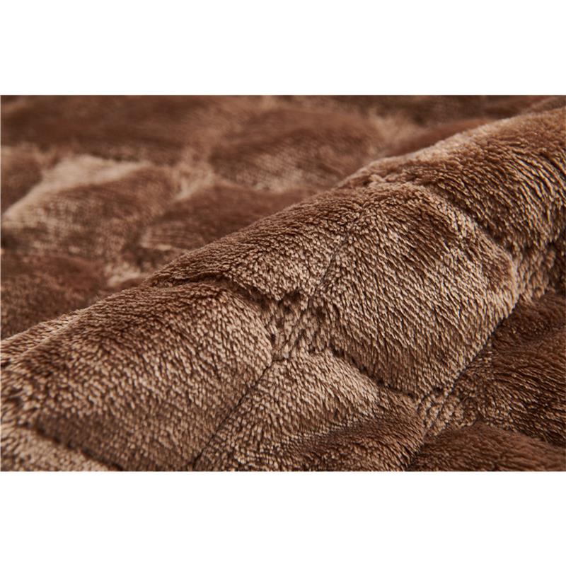 Winter Siamese Sofa Cushions Simple Modern Solid Color Plush Plaid Sofa Set