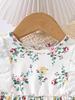 Baby Girl Floral Lace Short Sleeve Outfit Set