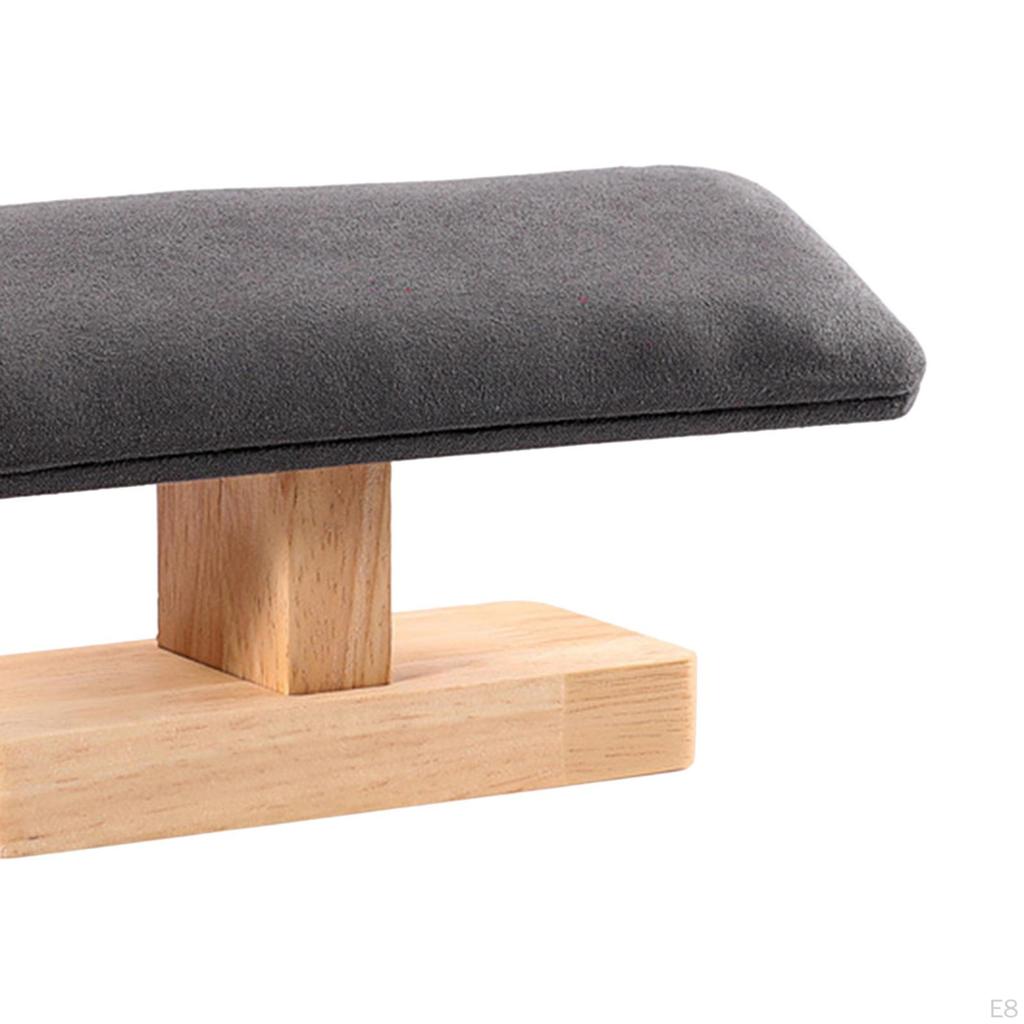 Luxurious Velvet Bracelet Display Stand with Wood Base - Elegant Jewelry Organizer for Dresser or