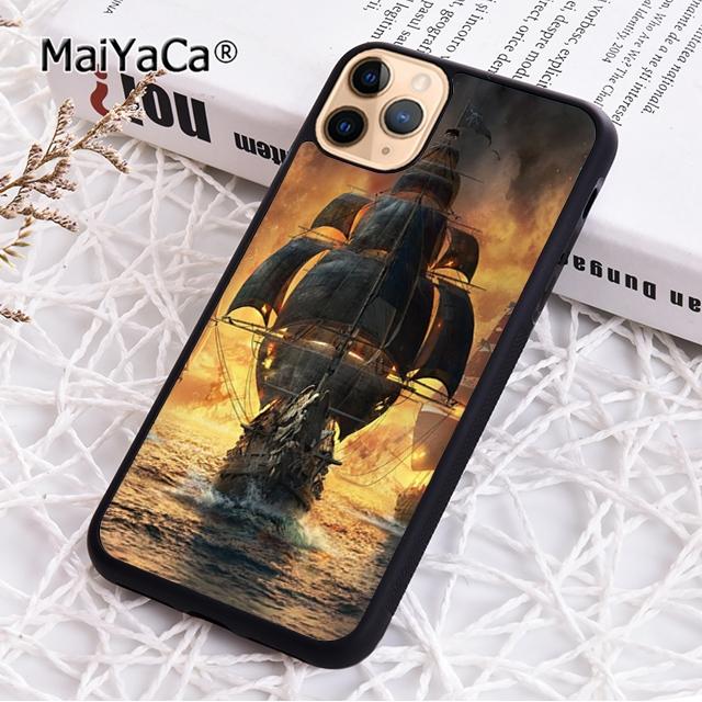 MaiYaCa Sailing Ship Boat Colorful Phone Case Cover For iPhone 17 Air 16 15 Plus 11 12 13 14 Pro Max  Coque