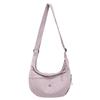 Cd&e Women's Shoulder Bag, Lightweight, Waterproof, Crossbody Nylon Tote Bag, Simple, Stylish Crescent Shape (Purple)