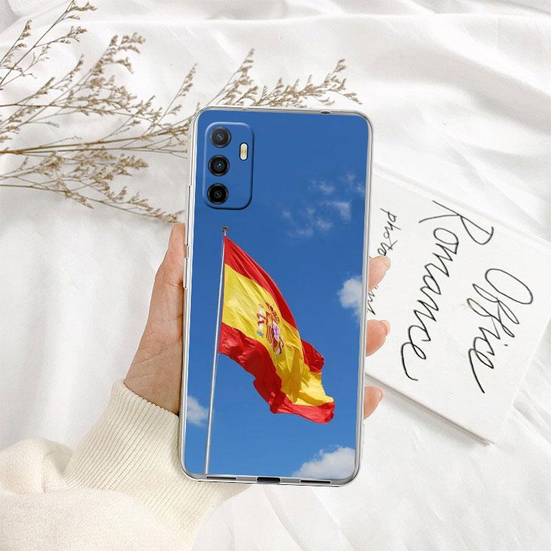 IK61 Spain Flag Transparent Phone Case for LG K22 K30 K40 K40S K41 K42 K50 K50S K51 K51S K52 K61 K62 K71 K92 Q60 Q61 V40 V50 V60