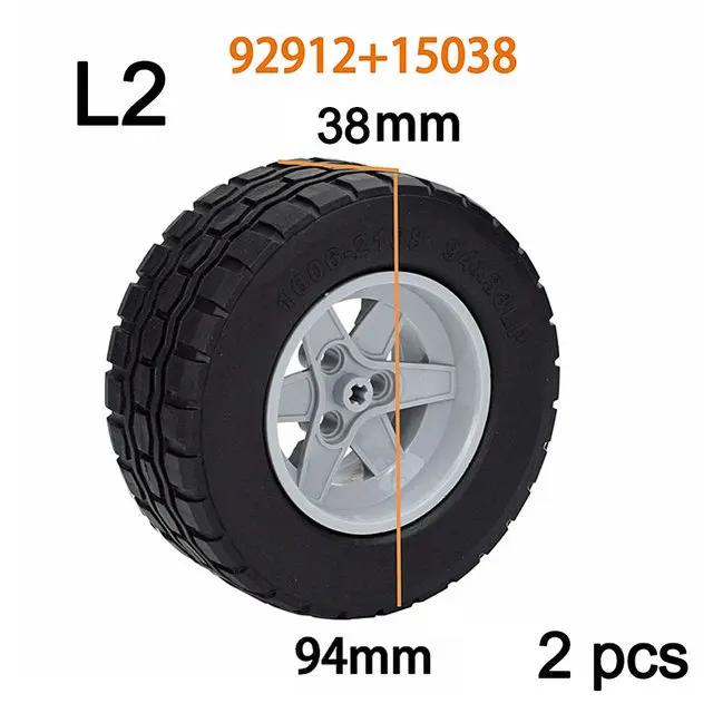 MOC Technical Tire Wheel Cross Hole Set Motorcycle Car Truck Wheels 44309 92402 3 54120 11957 Construction Building Block