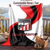 Flannel Blanket Athletic Bilbao FC Print Custom Name Text Soft Throw for Sofa Bed