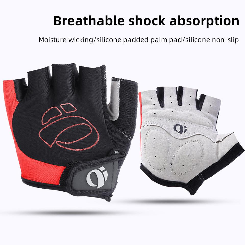 Half Finger Sports Gloves Anti Slip Shock Absorbing Gymnastics Training Equipment Workout Fitness M красный