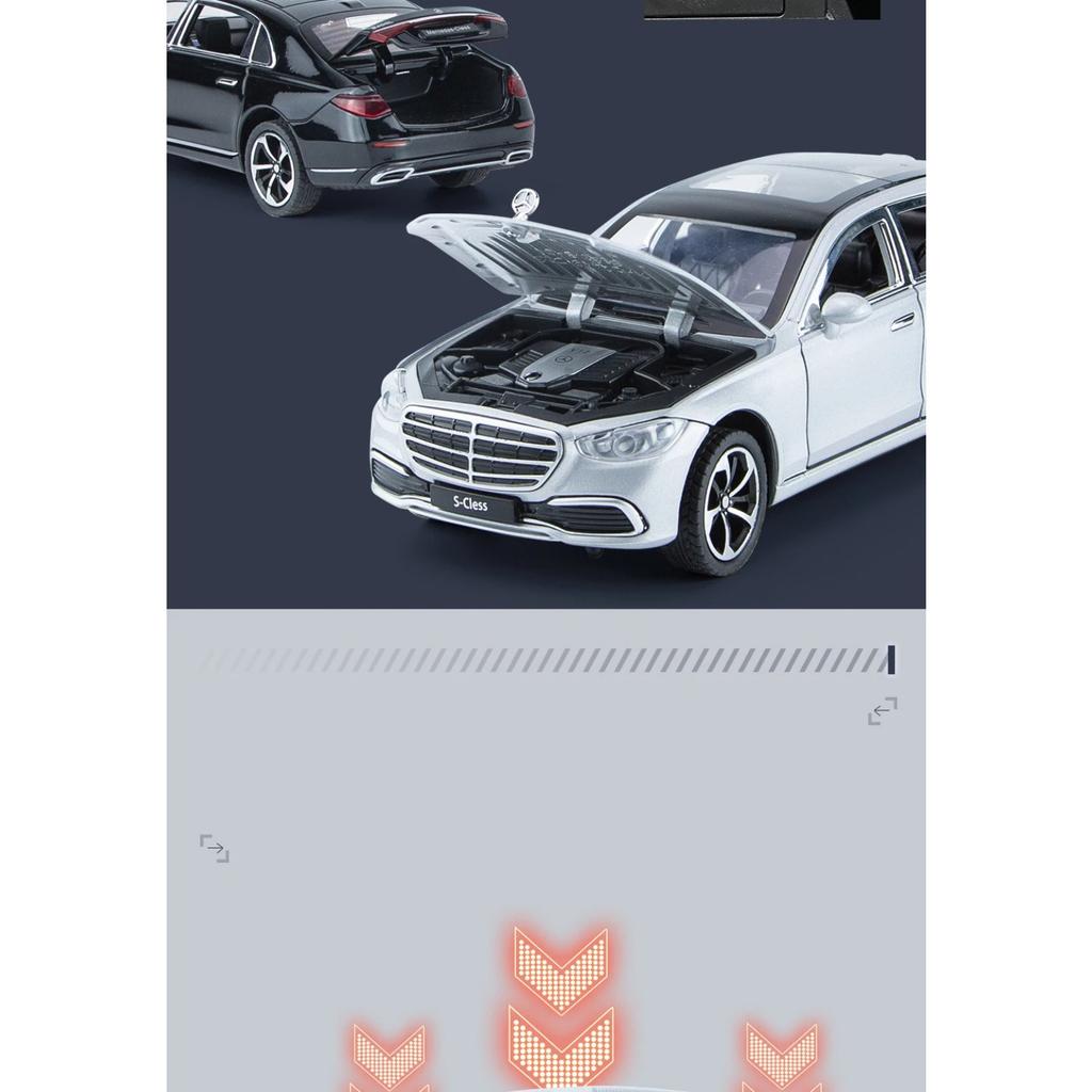 1/24 BENZ S400 S-Class Alloy Car Diecasts & Toy Vehicles Car Model Sound and Light Pull Back Car Toys Gifts