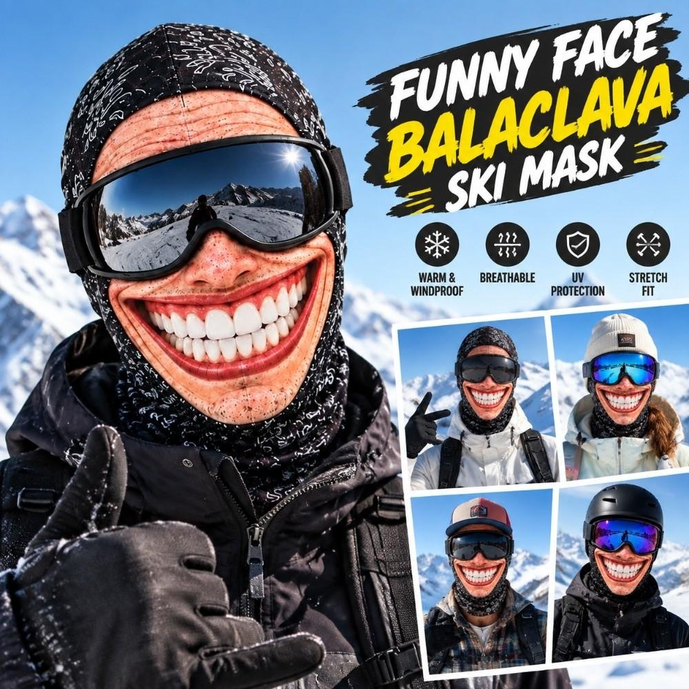 White Mustache Old Man Balaclava Face Mask Ski Mask Hood Outdoor/Cycling/Pranks/Party