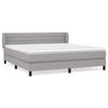 Maison Exclusive - Sommier à lattes de lit avec matelas Gris clair 160x200cm Tissu