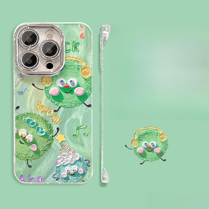 

Масляная живопись Держатель угольного шара Подходит для чехла для мобильного телефона Apple 16 Huawei 13 Promax Перо Пряжа Без рамки 15 Мультяшный Oppo iPhone 16