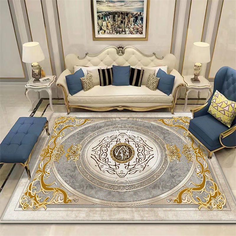 Tapijt in Boheemse stijl Woonkamer Antislip Opvouwbaar Groot Kamerkleed Gemakkelijk Schoonmaken Salontafelmat Machinewasbaar Aanpasbaar