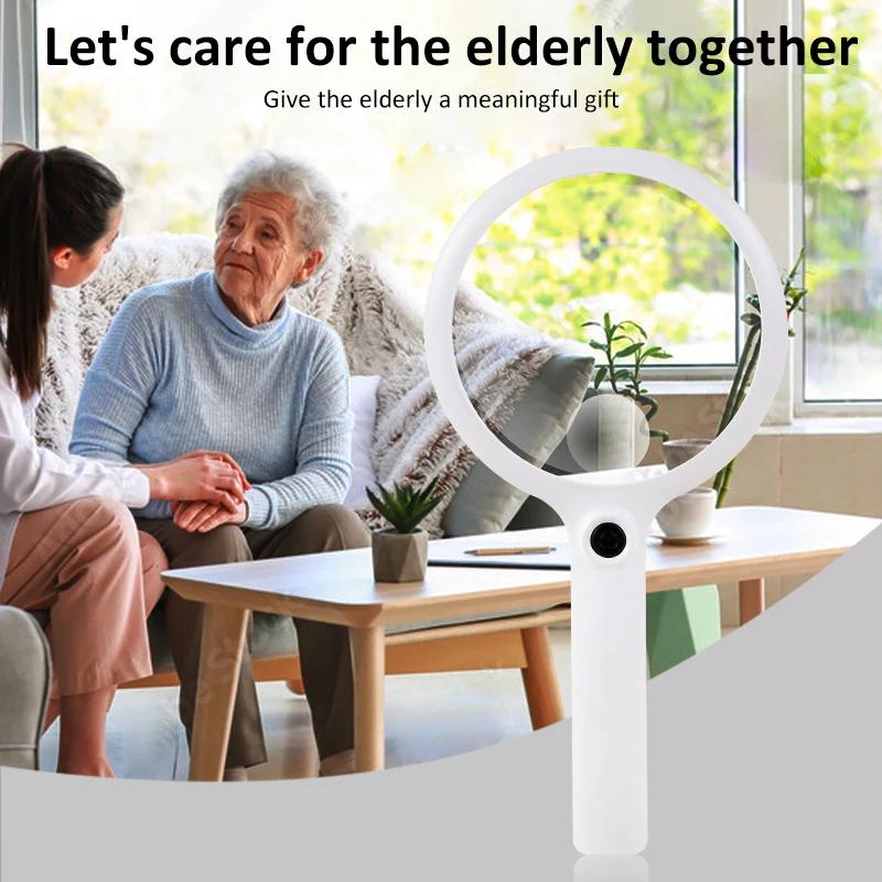 40/30/20X Rechargeable Handheld Illuminated Magnifier Portable Magnifying Glass with 3 Lighting Modes Magnifier for Reading