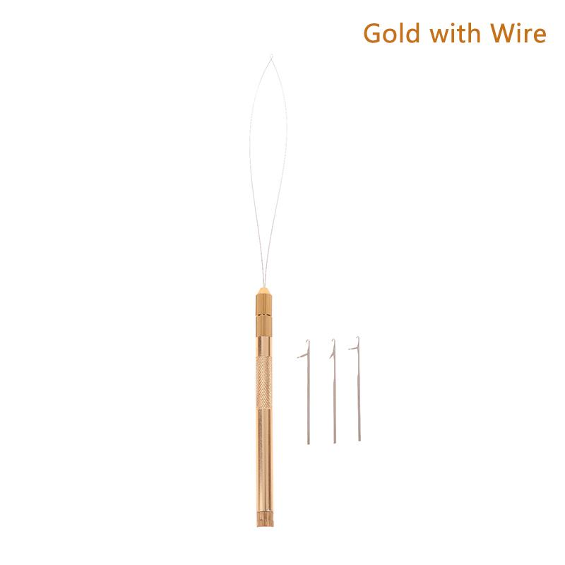 

Инструменты для наращивания волос 4-в-1, включают петлю-продеватель, вязальные спицы и держатель для бусин, дредов, париков, наращивания волос