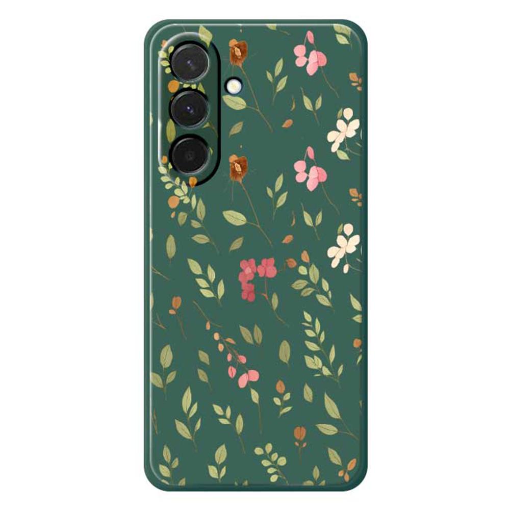 For Samsung Galaxy A36 5G Case Small Flower Leaves Pattern Printing Straight Edge TPU Phone Back Cover