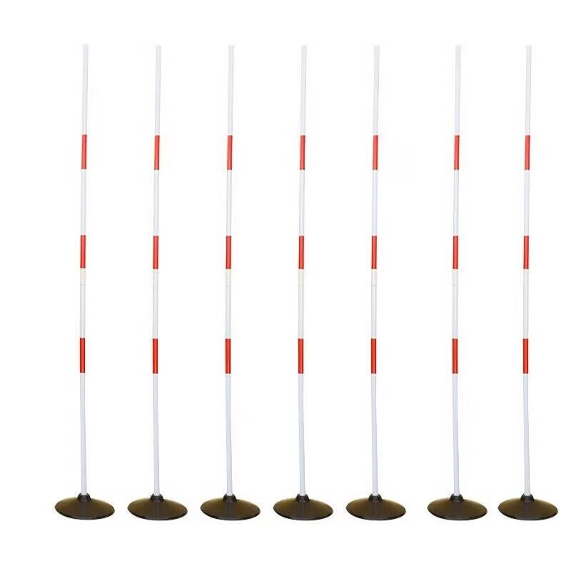 Yiyue 7-Piece 1.8m Slalom Training Pole Set with 2kg Rubber Bases