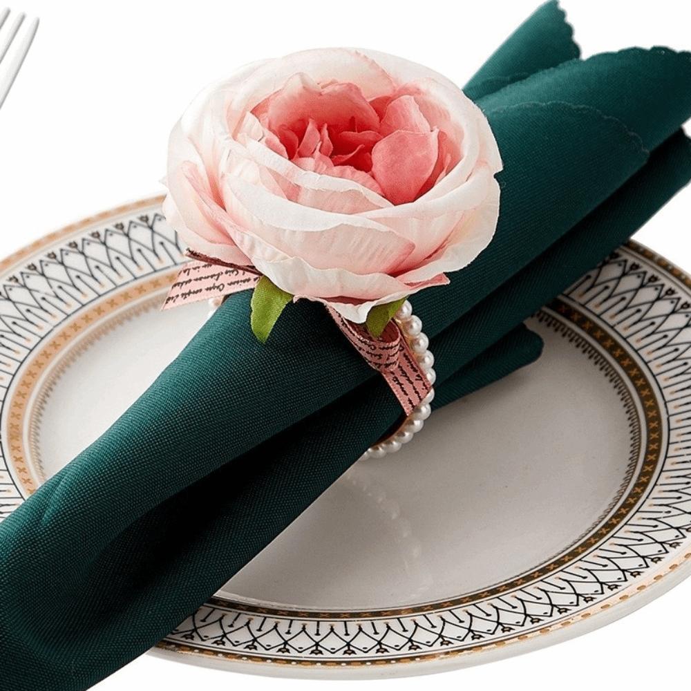 Decorative Western-style Napkin Buckle Zinc Zinc Alloy Electroplated Napkin Loops  Dinner Table