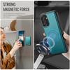 For Samsung Galaxy A34 5G Case JEEHOOD J09 RFID Blocking Card Holder Leather Back Phone Cover Magnetic Case