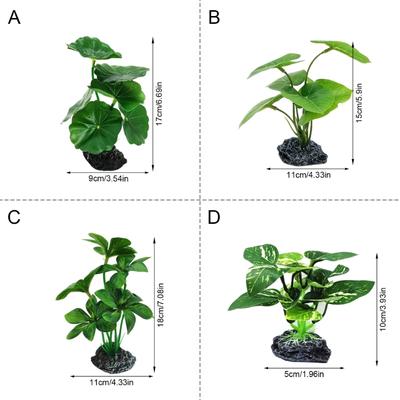 Aquariums Landscape Artificial Plant Fish Tanks Landscaping for Shrimp Breeding Landscape Ornaments Leaf Craft
