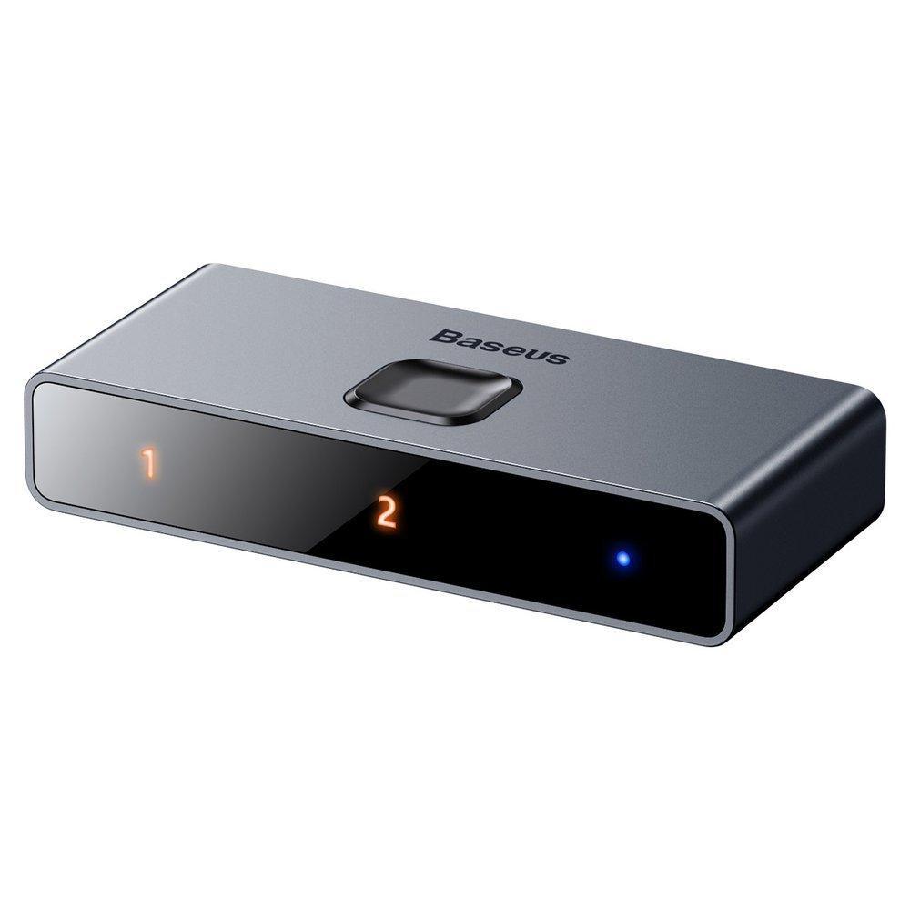HDMI splitter switch 2x HDMI 4K 30 Hz bidirectional gray